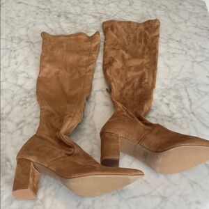 Wild Diva Tan Heeled Boots
